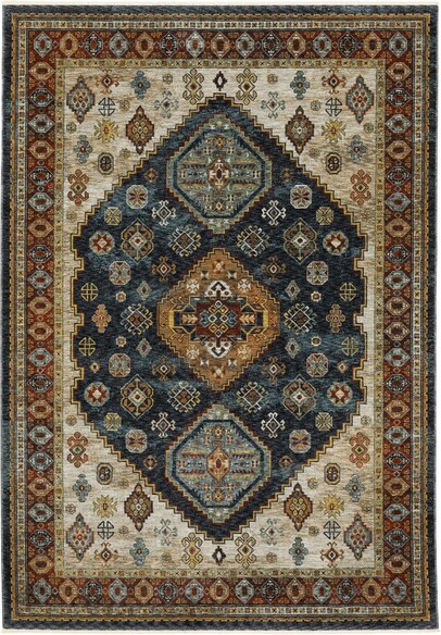 Oriental Weavers Aberdeen 005W1 Blue and  Multi