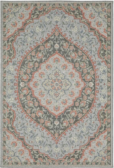 Oriental Weavers Cyprus 228D4 Blue and  Salmon