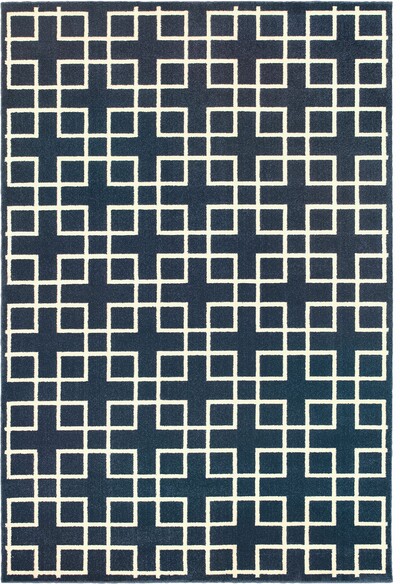 Oriental Weavers Ellerson 6140B Navy and  Ivory