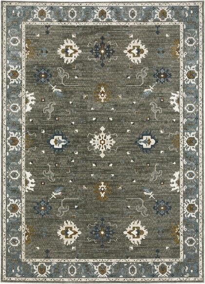 Oriental Weavers Ellington ELL09 Grey and  Blue