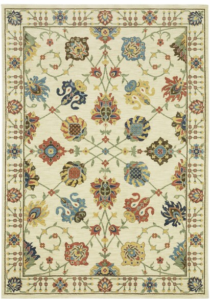 Oriental Weavers Francesca FR01G Ivory and  Multi