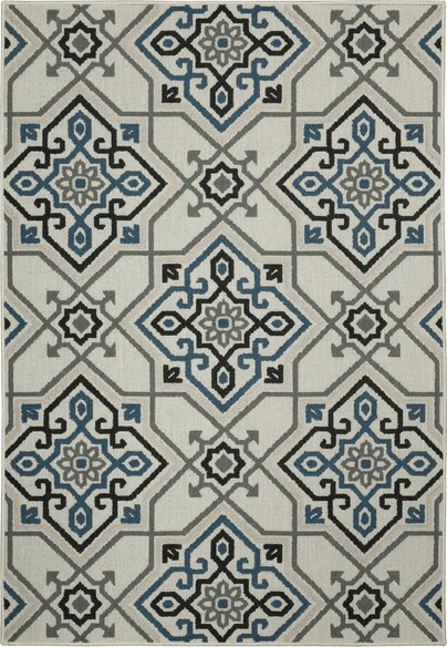 Oriental Weavers Torrey 004Y1 Light Grey and  Blue