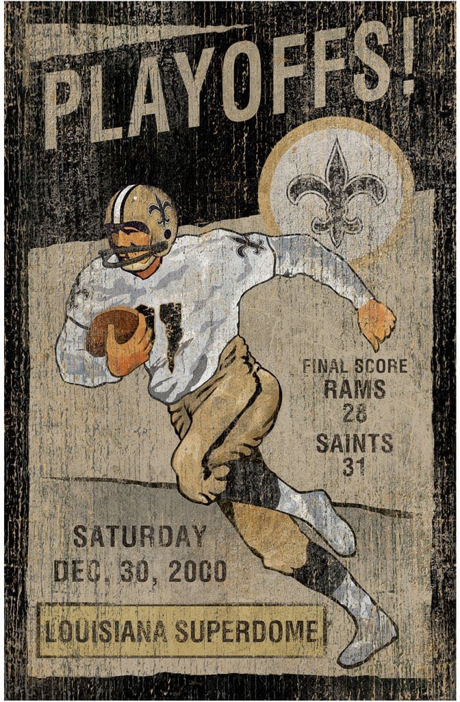 New Orleans Saints NFL Vintage Football Rug