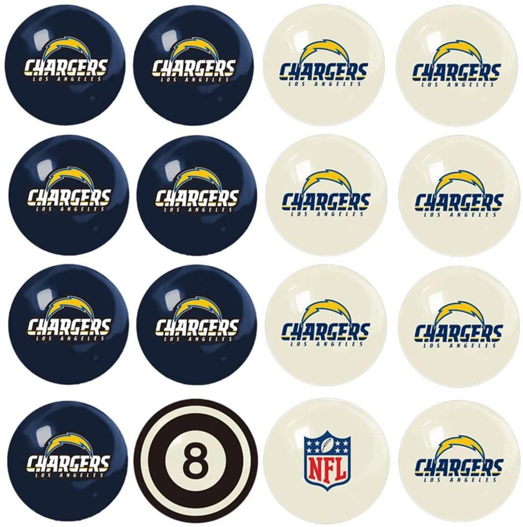 San Diego Chargers Home vs. Away 16-pc. Billiard Ball Set