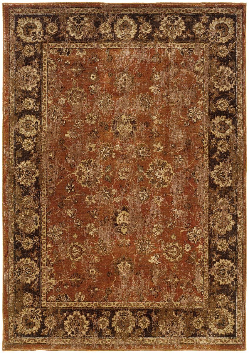 Oriental Weavers Casablanca 4465E Orange and Brown Area ...