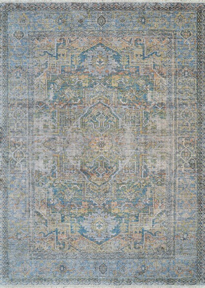 Couristan Halli  Antique Lavar and Skyblu, Stone, Mlt Skyblu and Stone and Mlt H4771100