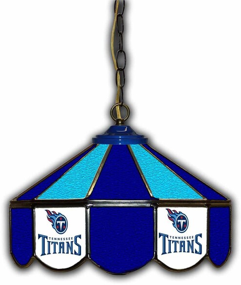 NFL TENNESSEE TITANS 14 GLASS PUB LAMP 133-1028