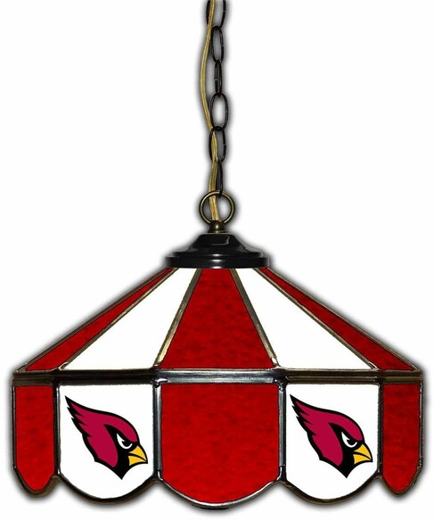 NFL ARIZONA CARDINALS 14 GLASS PUB LAMP 133-1029