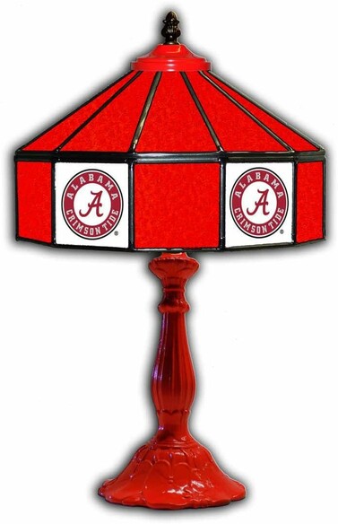 COLLEGE UNIVERSITY OF ALABAMA 21 GLASS TABLE LAMP 359-3001