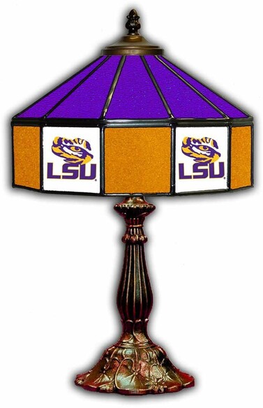 COLLEGE LOUISIANA STATE UNIVERSITY 21 GLASS TABLE LAMP 359-3005