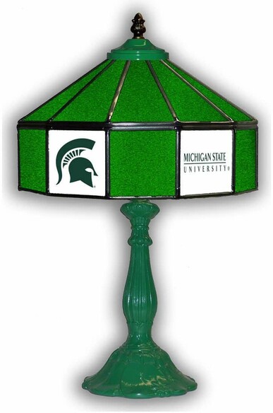 COLLEGE MICHIGAN STATE 21 GLASS TABLE LAMP 359-3016