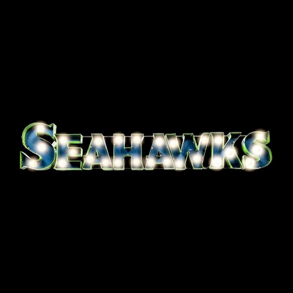 NFL SEATTLE SEAHAWKS Lighted Recycled Metal Sign 546-1024
