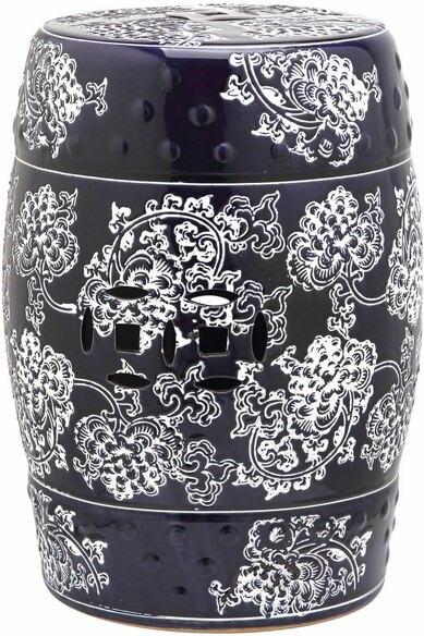 MIDNIGHT FLOWER GARDEN STOOL