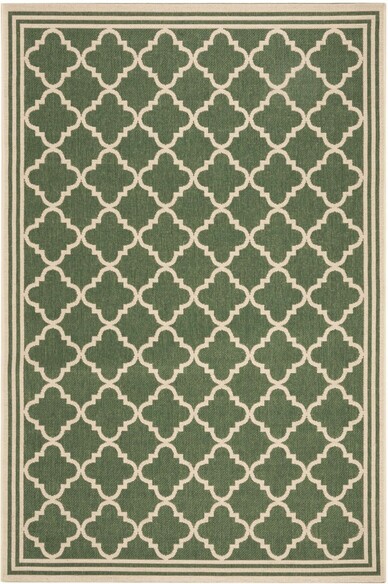 Safavieh Beach House BHS121Y Green and Creme