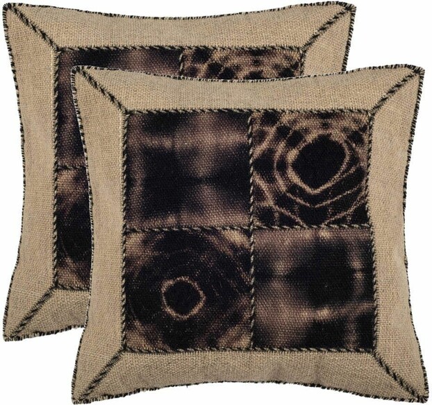 DIP-DYE QUARTRE PATCH PILLOW