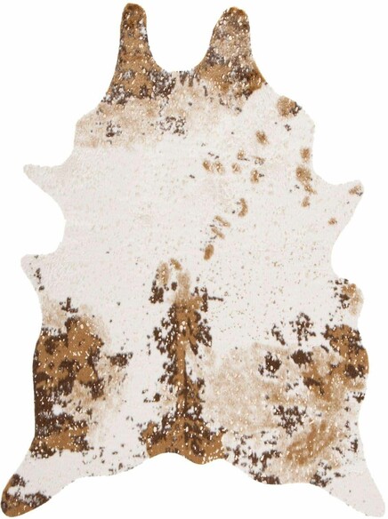 Safavieh Faux Cow Hide FCH207T Beige and Dark Brown