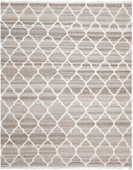 Safavieh Natural Kilim NKM317A Light Grey and Ivory