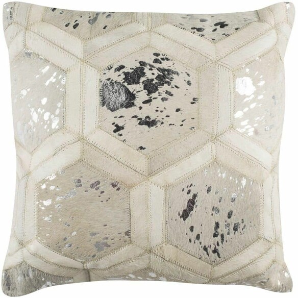 MAGGIE METALLIC COWHIDE PILLOW