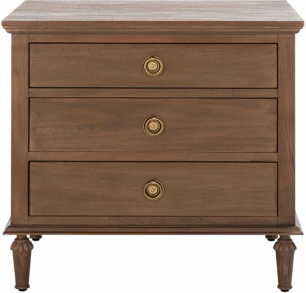 LISABET 3 DRAWER WD NIGHTSTAND