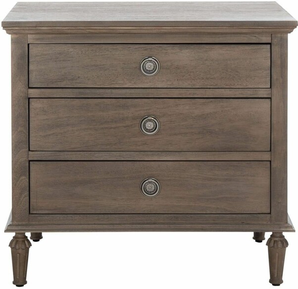 LISABET 3 DRAWER WD NIGHTSTAND