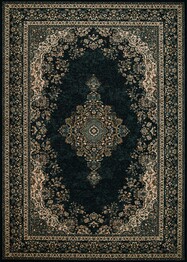 Couristan Old World Classic  Antique Kerman and Black Black 43922300