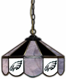 NFL PHILADELPHIA EAGLES 14 GLASS PUB LAMP 133-1037