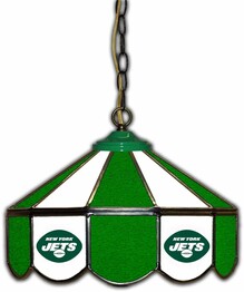 NFL NEW YORK JETS 14 GLASS PUB LAMP 133-1038