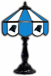 NFL CAROLINA PANTHERS 21 GLASS TABLE LAMP 159-1017