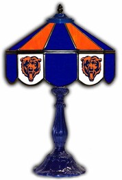 NFL CHICAGO BEARS 21 GLASS TABLE LAMP 159-1019