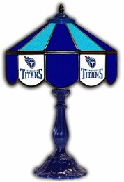 NFL TENNESSEE TITANS 21 GLASS TABLE LAMP 159-1028