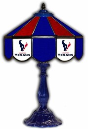 NFL HOUSTON TEXANS 21 GLASS TABLE LAMP 159-1034