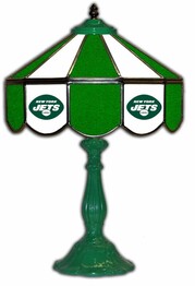 NFL NEW YORK JETS 21 GLASS TABLE LAMP 159-1038