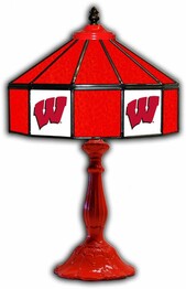 COLLEGE UNIVERSITY OF WISCONSIN 21 GLASS TABLE LAMP 359-3013
