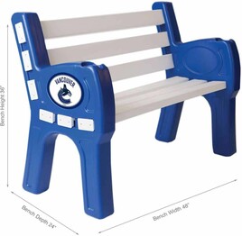 NHL VANCOUVER CANUCKS PARK BENCH 488-4008