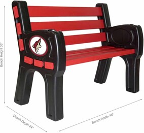 NHL ARIZONA COYOTES PARK BENCH 488-4014