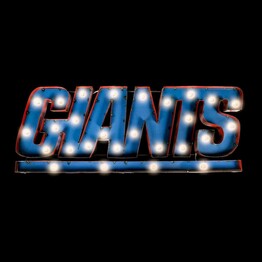 NFL NEW YORK GIANTS Lighted Recycled Metal Sign 546-1013