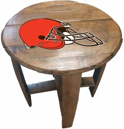 NFL CLEVELAND BROWNS OAK BARREL TABLE 629-1020