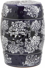 MIDNIGHT FLOWER GARDEN STOOL