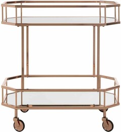 SILVA 2 TIER OCTAGON BAR CART