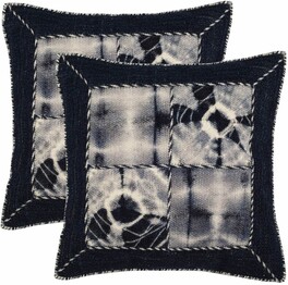 DIP-DYE QUARTRE PATCH PILLOW