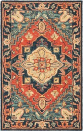 Safavieh Heritage HG920Q Red and Navy