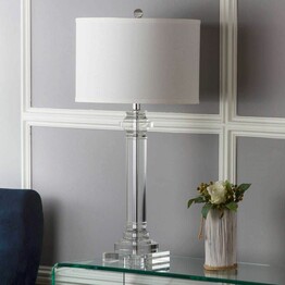 NINA CRYSTAL COLUMN TABLE LAMP