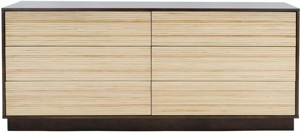 STASSIE 6 DRAWER CANE DRESSER