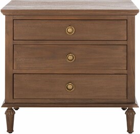 LISABET 3 DRAWER WD NIGHTSTAND