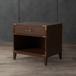 NISHA 1 DRAWER WOOD NIGHTSTAND