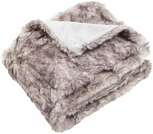 FAUX CHINCHILLA THROW