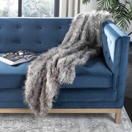 FAUX LUXE PEACOCK THROW