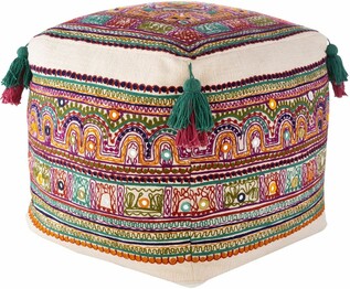 Ridhi RIPF-001 16"H x 16"W x 16"D Pouf